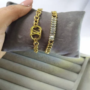 Curve Duo - Anti Tarnish Chain Bracelet