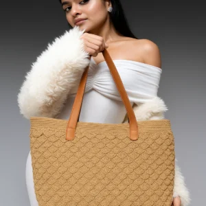 Sunwoven straw tote
