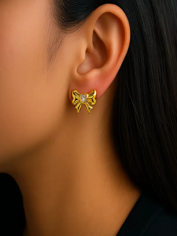 Demi Fine Pearl Studs - Anti Tarnish Pearl Studs - Image 5