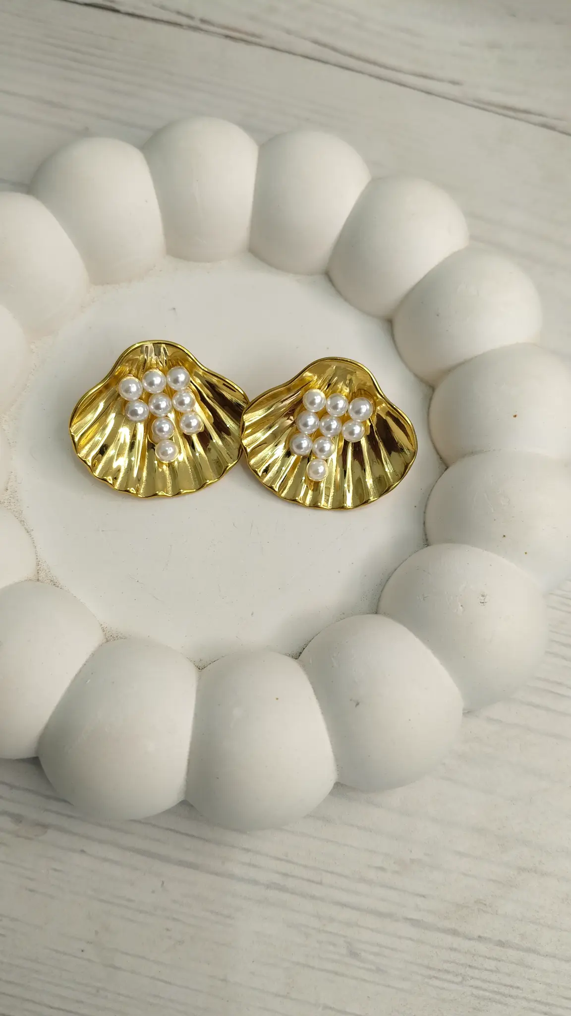 Pearl & Salty Earrings - Anti Tarnish Pearl Jewellery - Image 3