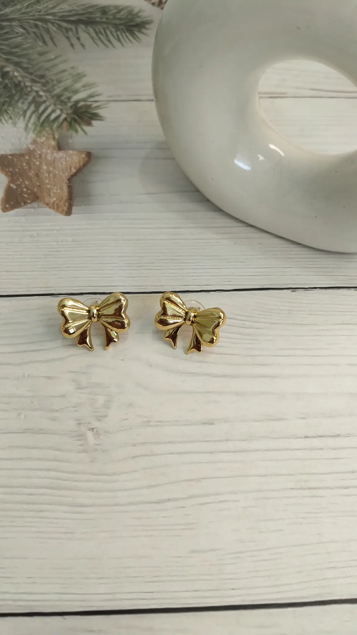 Valentina Bow Studs - Anti tarnish statement studs - Image 5