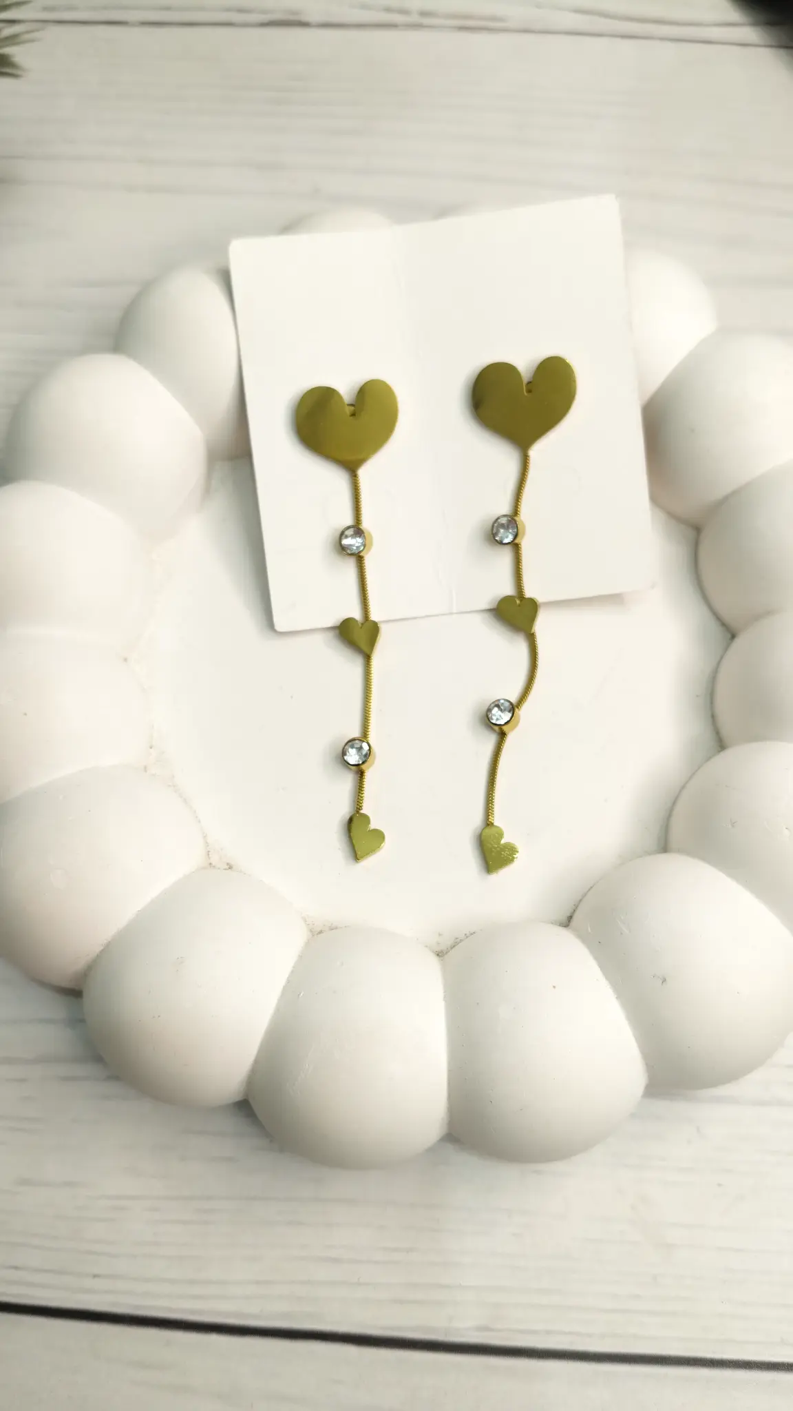 Virelle long drop earrings - Party wear earrings - Image 3