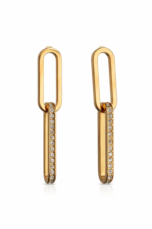 Urban Chic Link Earrings - Anti Tarnish Hoops