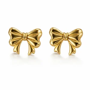 Valentina Bow Studs - Anti tarnish statement studs