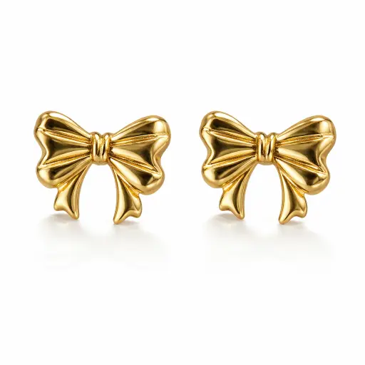 Valentina Bow Studs - Anti tarnish statement studs