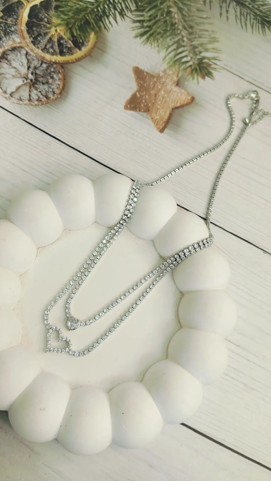 Seraphina Heart Layered Neckchain - Party Wear Neckchain - Image 4