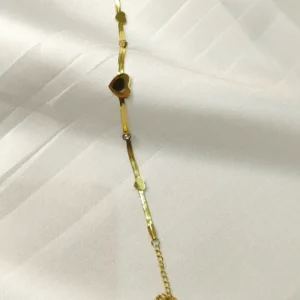 Minimal Heart Anti Tarnish Chain Bracelet - Party wear bracelet