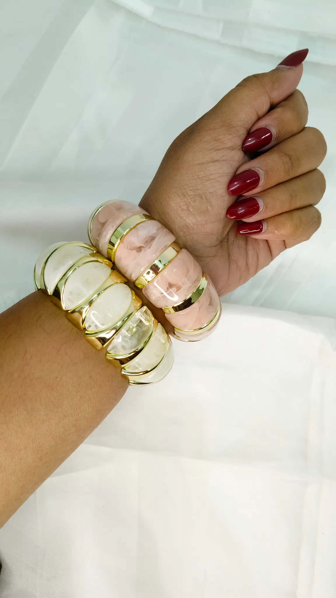 Bubble Pink Resin Bracelet - Luxe Bracelet - Image 4