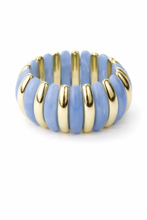 Skyline Blue Resin Bracelet - Statement Bracelet
