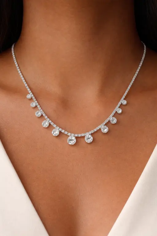 Stella Silver Neckchain - Silver Jewellery - Image 2