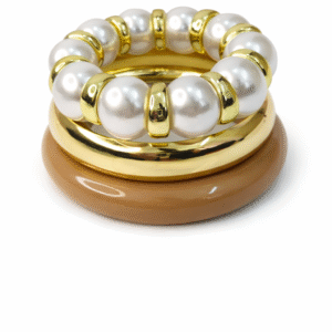 Champagne Pearl Royal Stack - Statement Stackable Bracelets