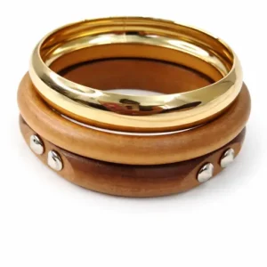 Vintage Goldwood Charm Stack - Stackable Statement Bracelets