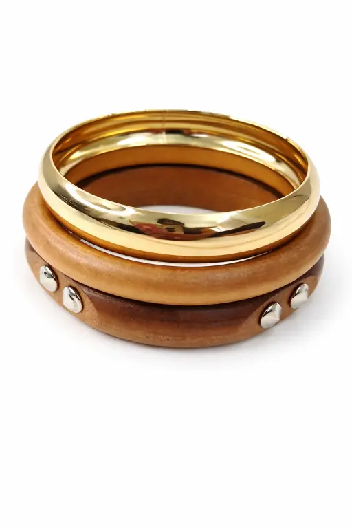 Vintage Goldwood Charm Stack - Stackable Statement Bracelets