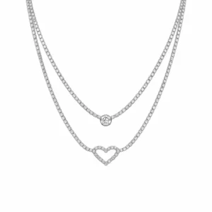 Seraphina Heart Layered Neckchain - Party Wear Neckchain