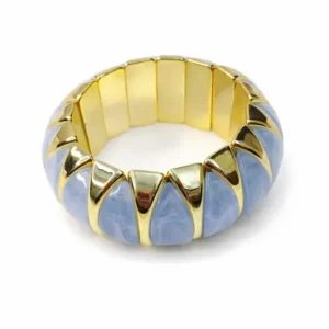 Bubble Blue Resin Bracelet - Statement Cuff